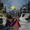 Beauty & The Beast Snow Play 16 x 20